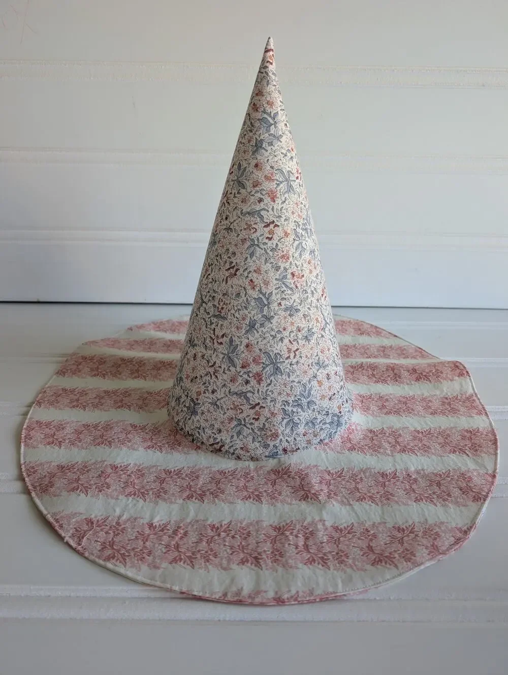 Handmade Floral Whimsy Floppy Witch Hat - 05
